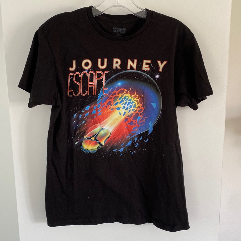 JOURNEY ESCAPE - American Classics ban tee black vintage small cotton